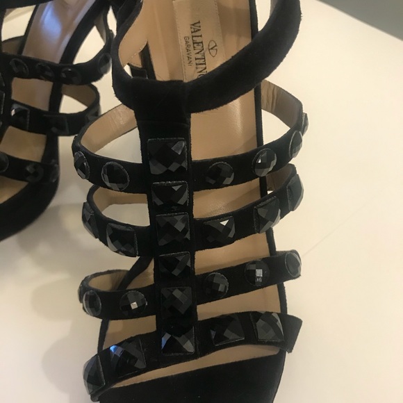 Valentino Black Suede Heels - Picture 2 of 5